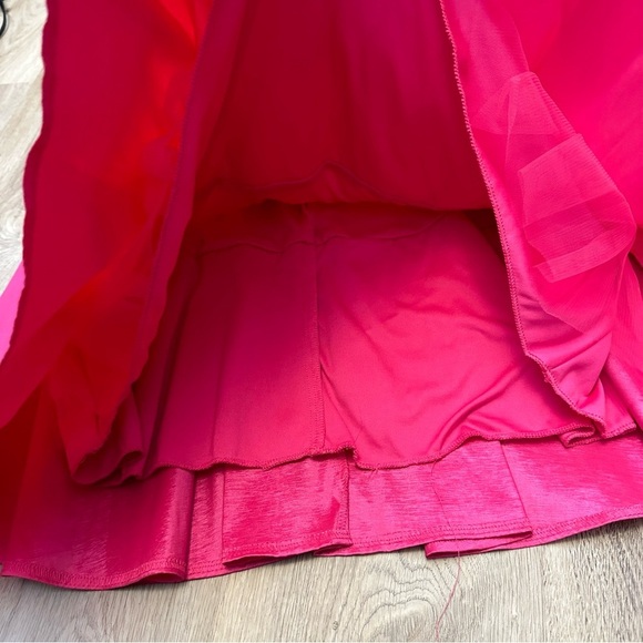 Honey and Rosie Hot Pink Satin Mini Dress Size 7 - Picture 8 of 9